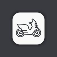 icono lineal de scooter vector
