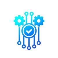 automation and optimization process icon vector