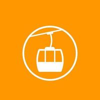 funicular icon in circle vector