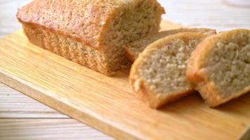 Homemade banana bread  or  banana cake sliced video