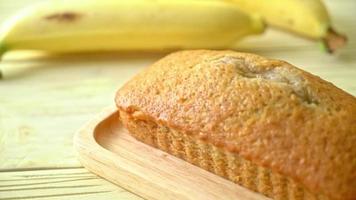 Homemade banana bread  or  banana cake sliced video