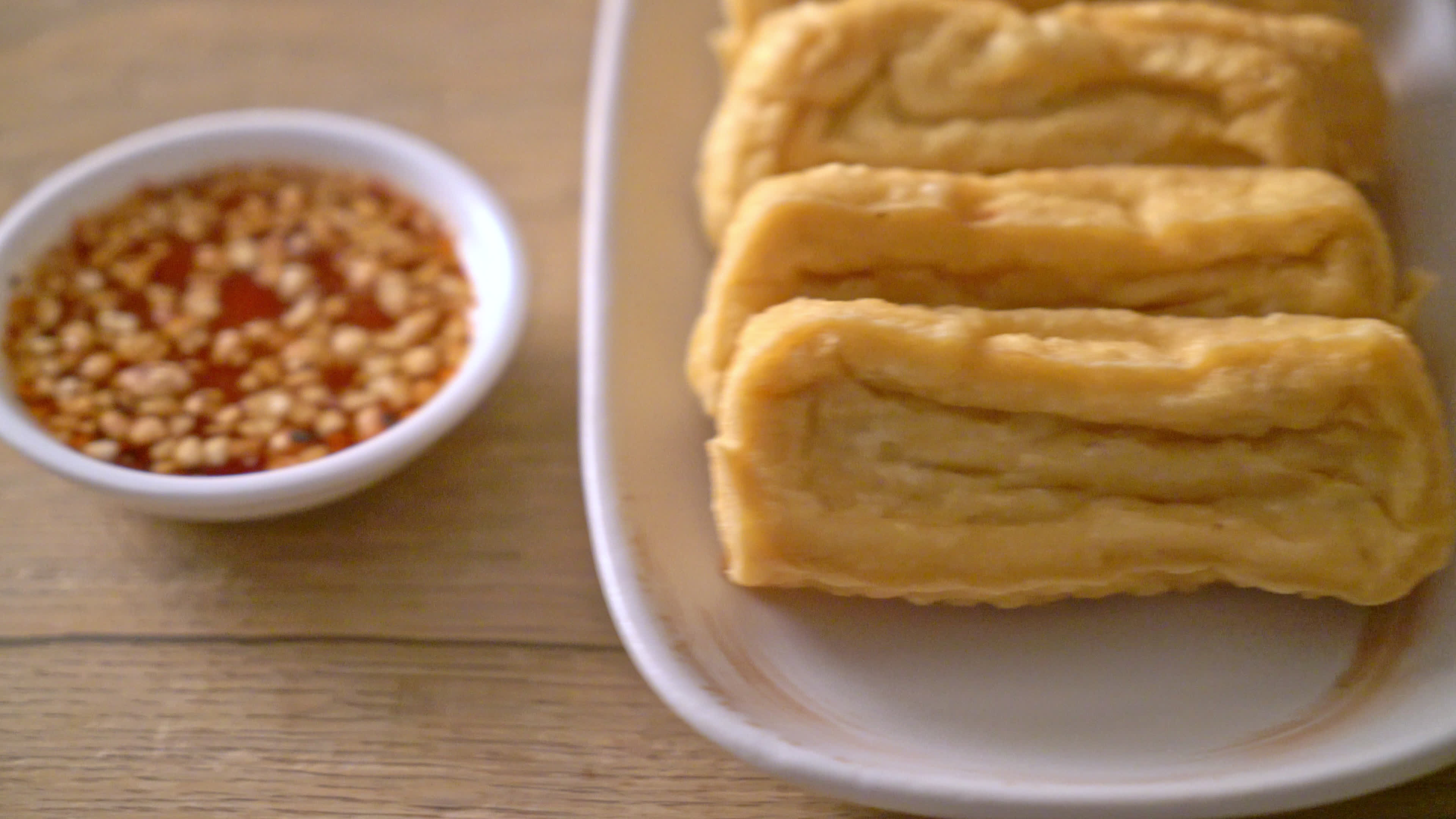 fried tofu with sauce - vegan and vegetarian food style 5857853 Stock