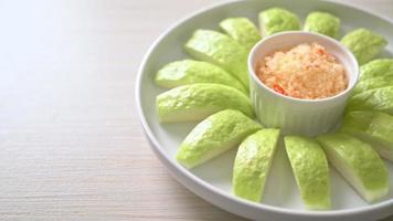 Fresh Guava Sliced with Chili and Salt Dipping video