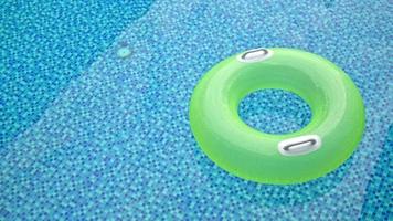 swim ring in blue swimming pool video
