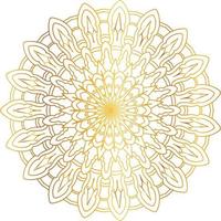 Royal mandala pattern with golden gradient vector