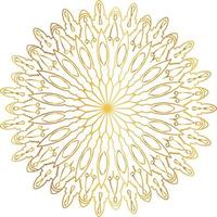 Royal mandala pattern with golden gradient vector