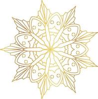 Royal mandala pattern with golden gradient vector