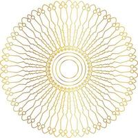 Royal mandala pattern with golden gradient vector