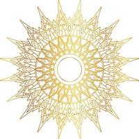 Royal mandala pattern with golden gradient vector