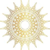 Royal mandala pattern with golden gradient vector