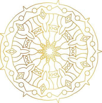 Royal Mandala design with golden gradient, background, pattern vector