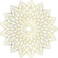 Golden gradient mandala design with royal art vector