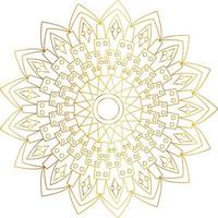 Golden gradient mandala design with royal art vector