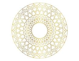 diseño de mandala degradado dorado con arte real vector