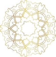 Mandala art with golden gradient and royal design vector