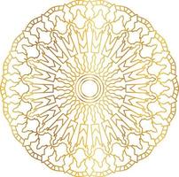 Mandala art with golden gradient and royal design vector