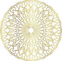 arte mandala con degradado dorado y diseño real vector