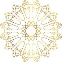 Royal mandala pattern with golden gradient vector