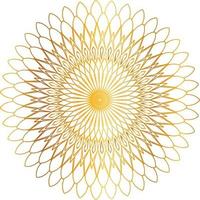 Royal mandala pattern with golden gradient vector