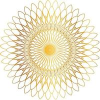 Royal mandala pattern with golden gradient vector