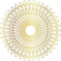 Royal mandala pattern with golden gradient vector