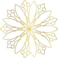 Royal Mandala design with golden gradient, background, pattern vector