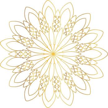 Royal Mandala design with golden gradient, background, pattern vector