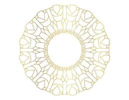 Mandala art with golden gradient and pattern vector