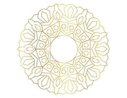 Mandala art with golden gradient and pattern vector