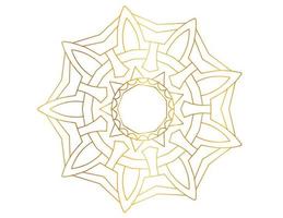 Mandala Art with golden gradient, designing, background, vector