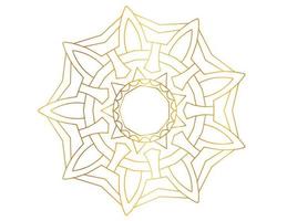 Mandala Art with golden gradient, designing, background, vector