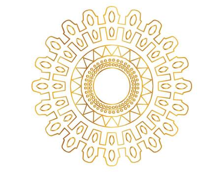 arte mandala con degradado dorado, diseño, fondo, vector