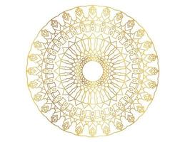 Golden gradient mandala design with royal art vector