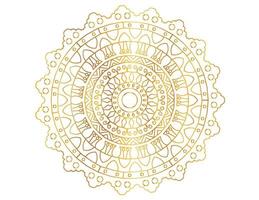 diseño de mandala degradado dorado con arte real vector