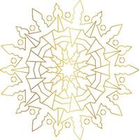 Mandala art with golden gradient and royal design vector