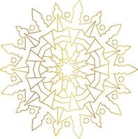 Mandala art with golden gradient and royal design vector