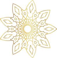 Mandala art with golden gradient and royal design vector