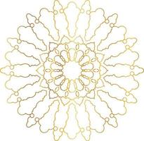 Mandala art with golden gradient and royal design vector