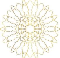 Mandala art with golden gradient and royal design vector