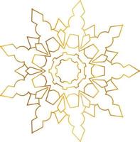 Mandala art with golden gradient and royal design vector