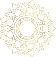 Mandala art with golden gradient and royal design vector