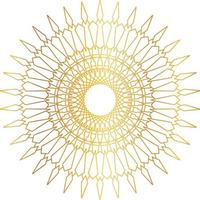Mandala art with golden gradient and royal design vector