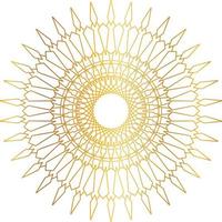 Mandala art with golden gradient and royal design vector