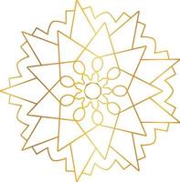 Mandala art with golden gradient and royal design vector