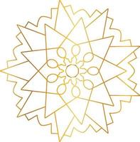 Mandala art with golden gradient and royal design vector