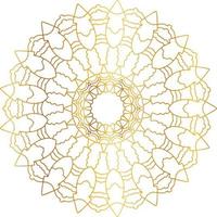 Mandala art with golden gradient and royal design vector