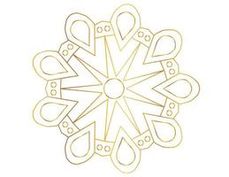 Golden gradient mandala design with royal art vector