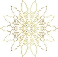 Mandala art with golden gradient and royal design vector