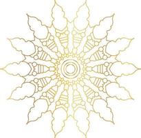 Mandala art with golden gradient and royal design vector