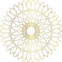 Mandala art with golden gradient and royal design vector